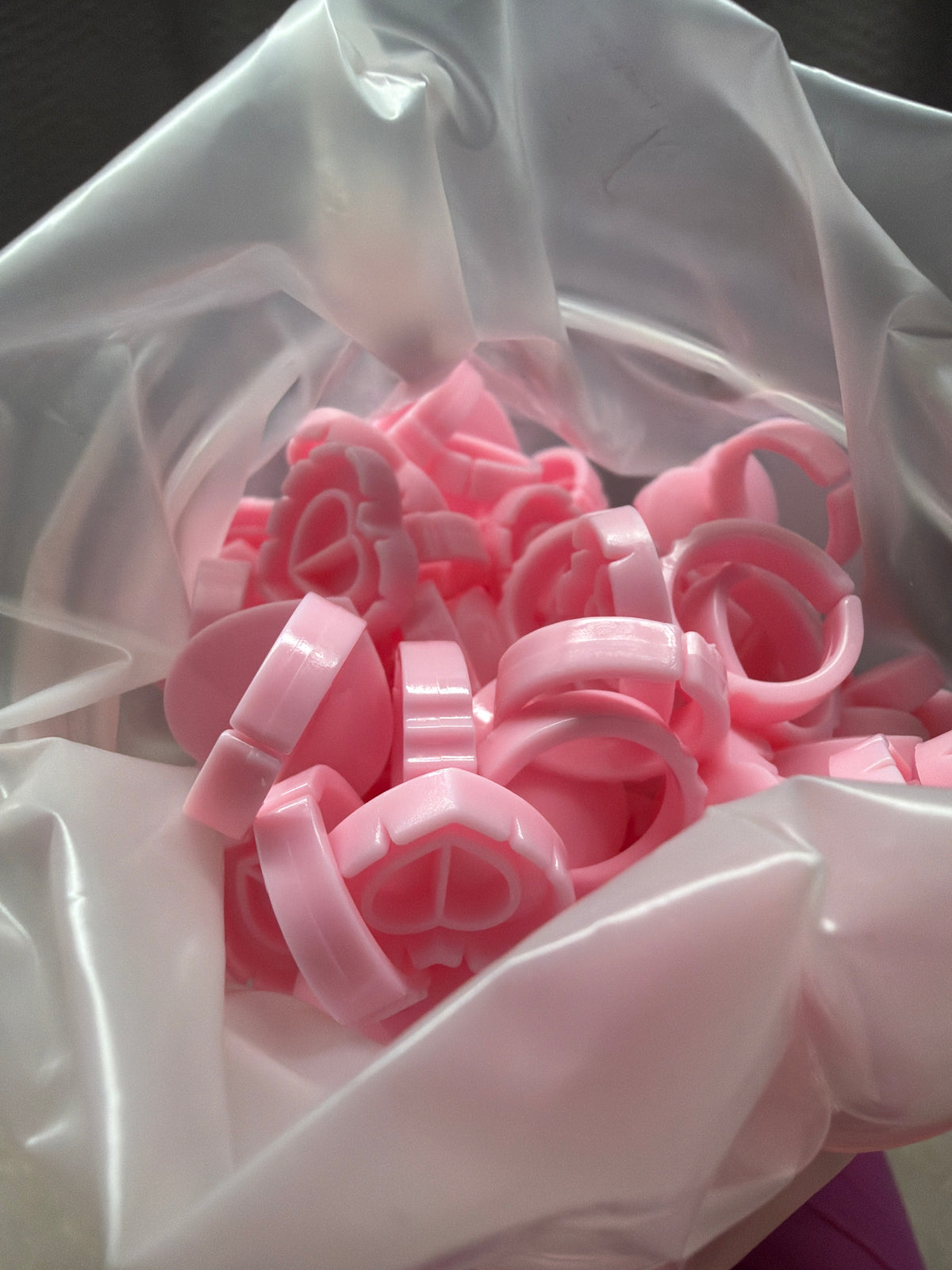 Heart Glue Rings (1 bag)